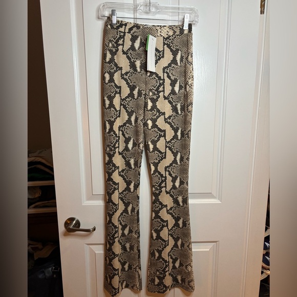 NWT Stella McCartney Python Print Trousers in Brown and Cream multi sz S - Picture 1 of 10